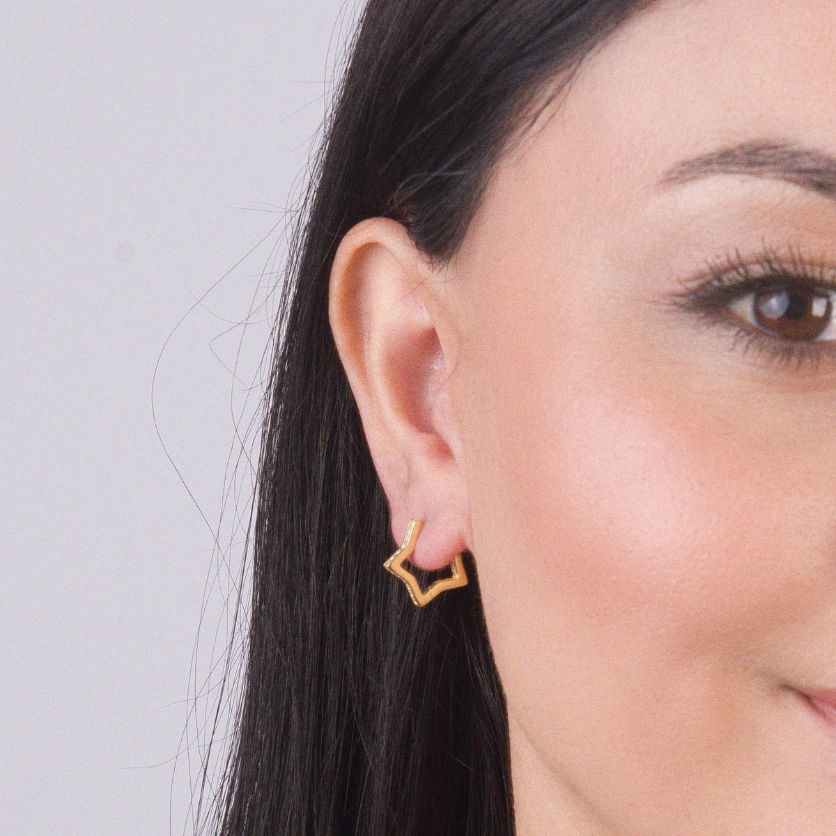 14 Ayar Halka Altın Küpe