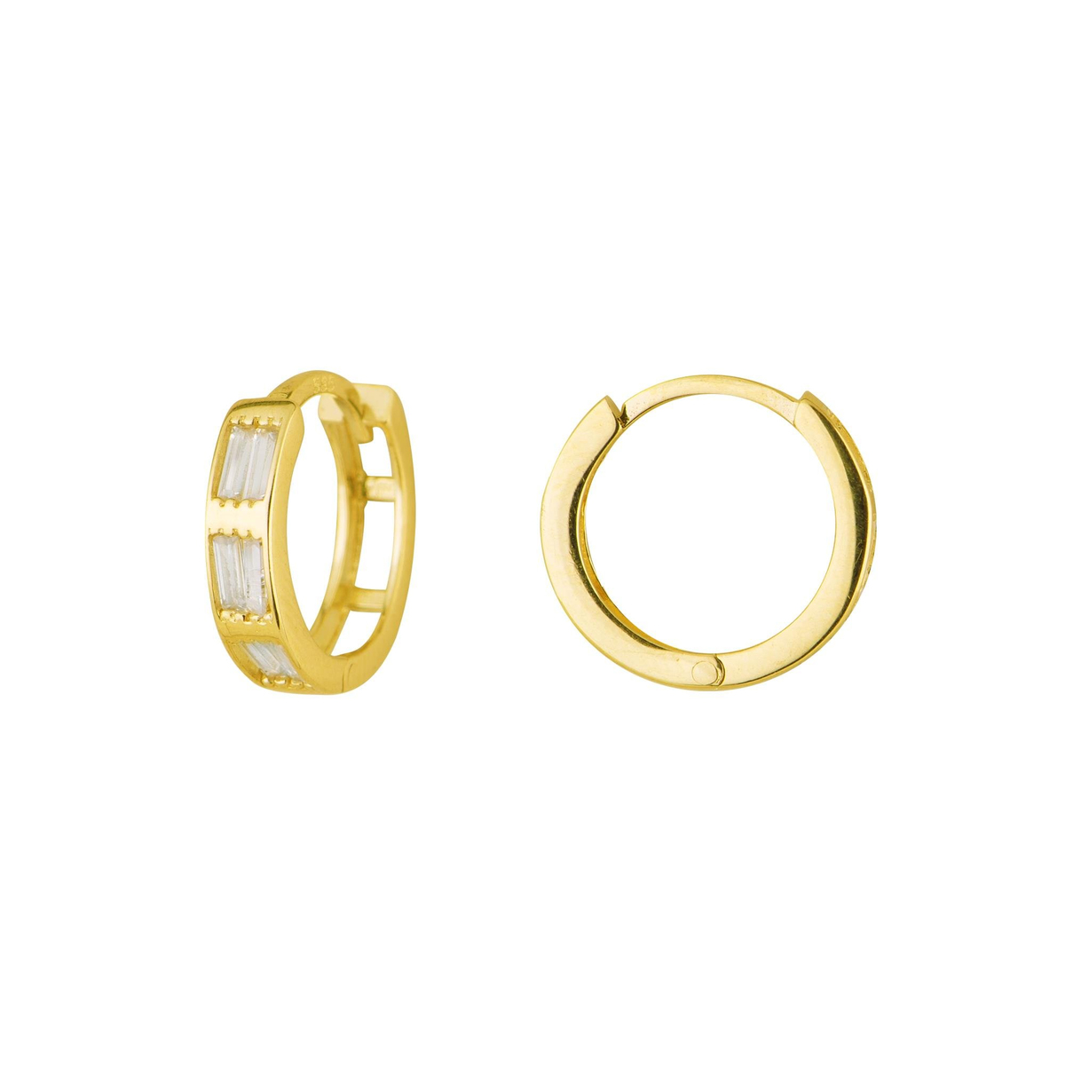 14 Ayar Halka Altın Küpe