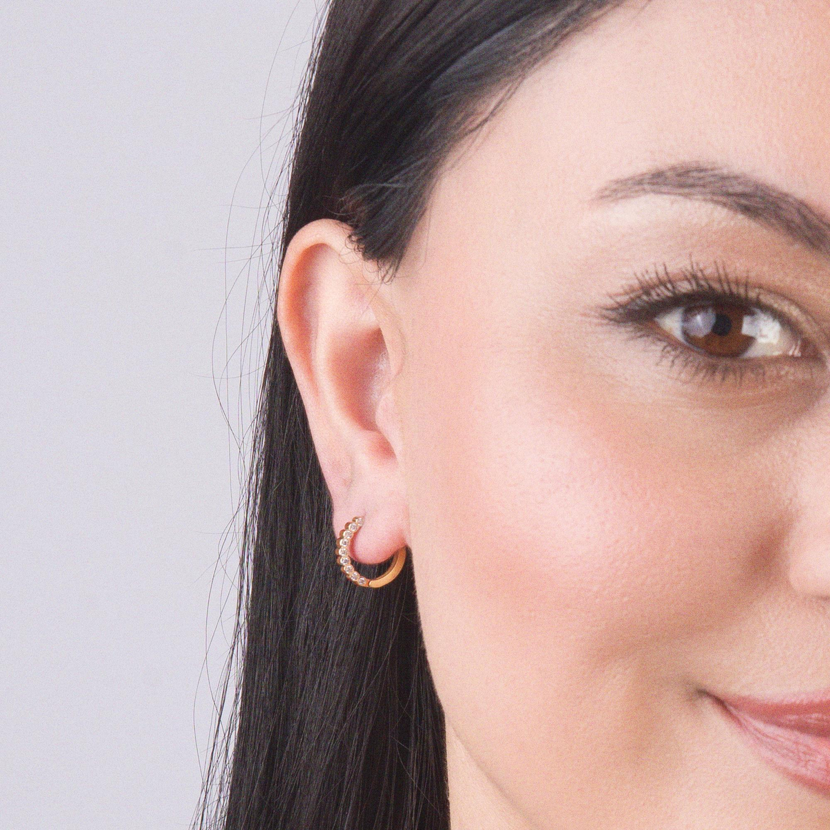 14 Ayar Halka Altın Küpe