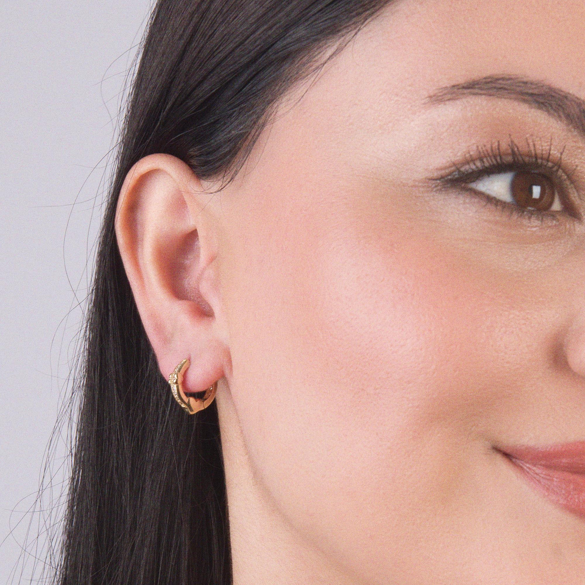 14 Ayar Halka Altın Küpe