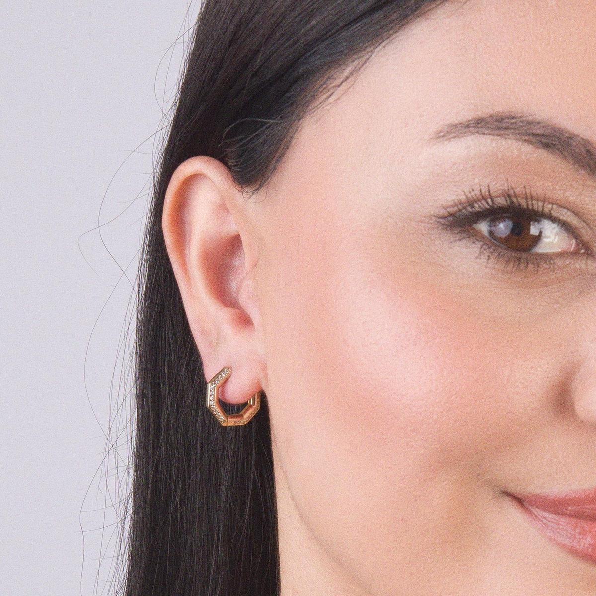 14 Ayar Halka Altın Küpe