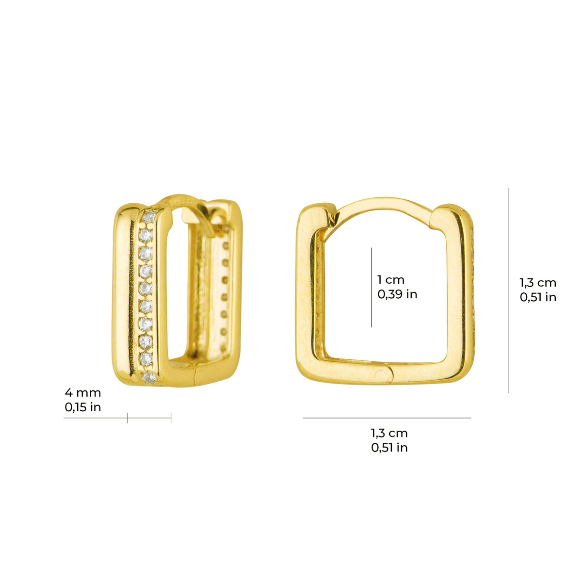 14 Ayar Halka Altın Küpe