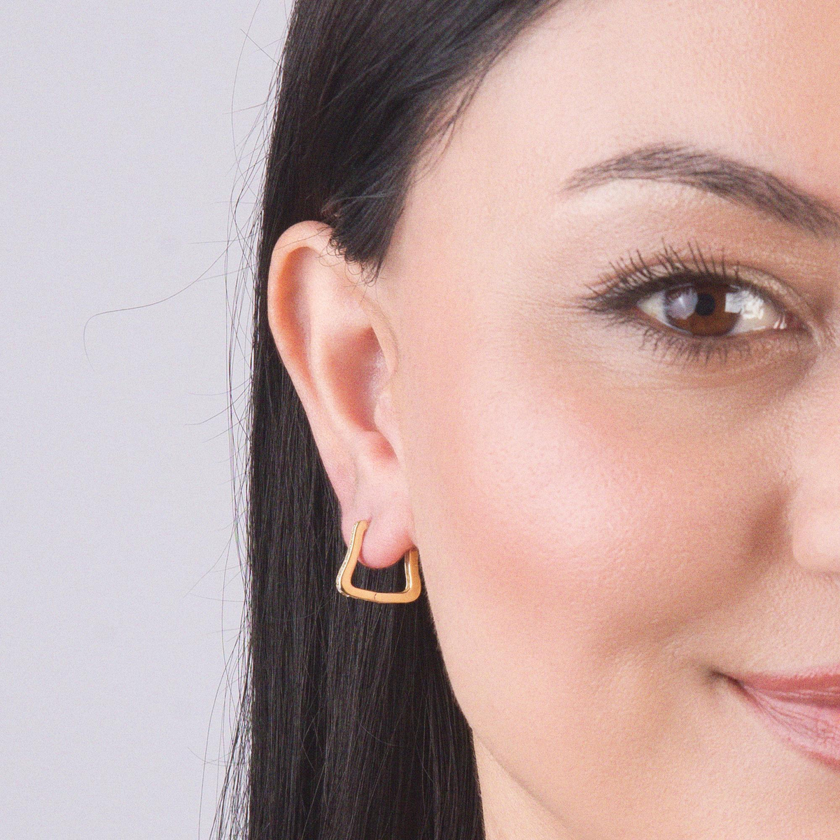 14 Ayar Halka Altın Küpe