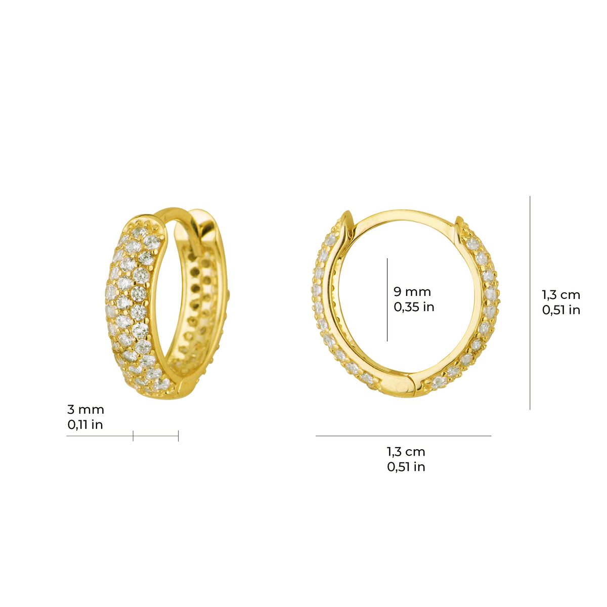 14 Ayar Halka Altın Küpe