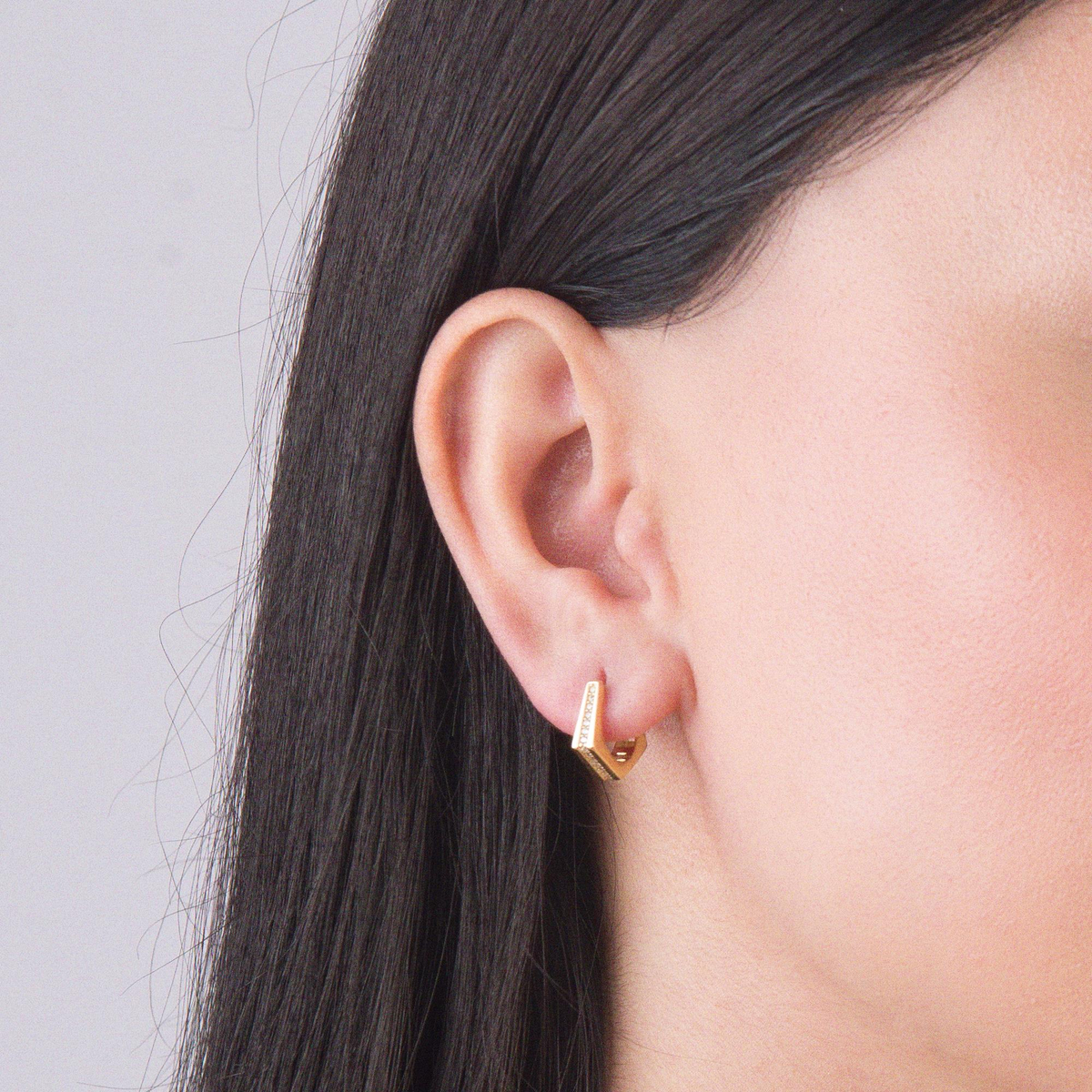 14 Ayar Halka Altın Küpe