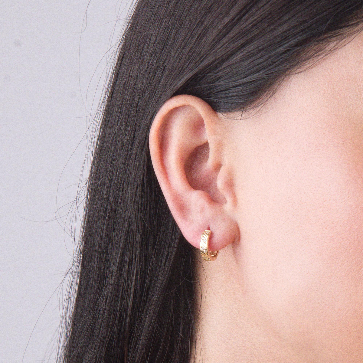 14 Ayar Halka Altın Küpe