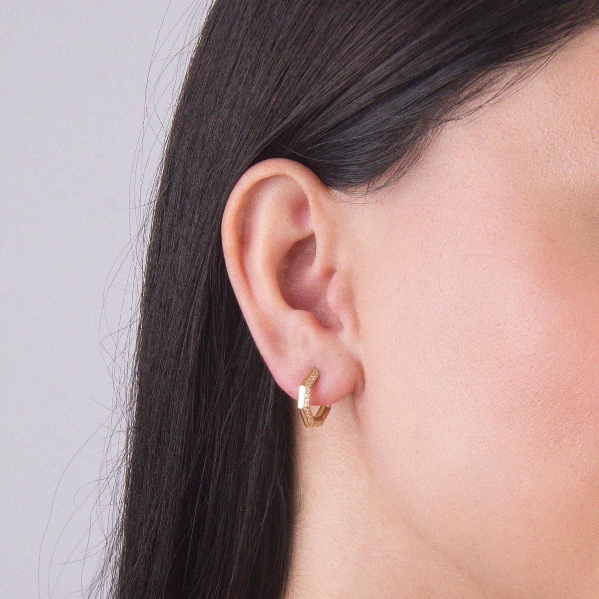 14 Ayar Halka Altın Küpe