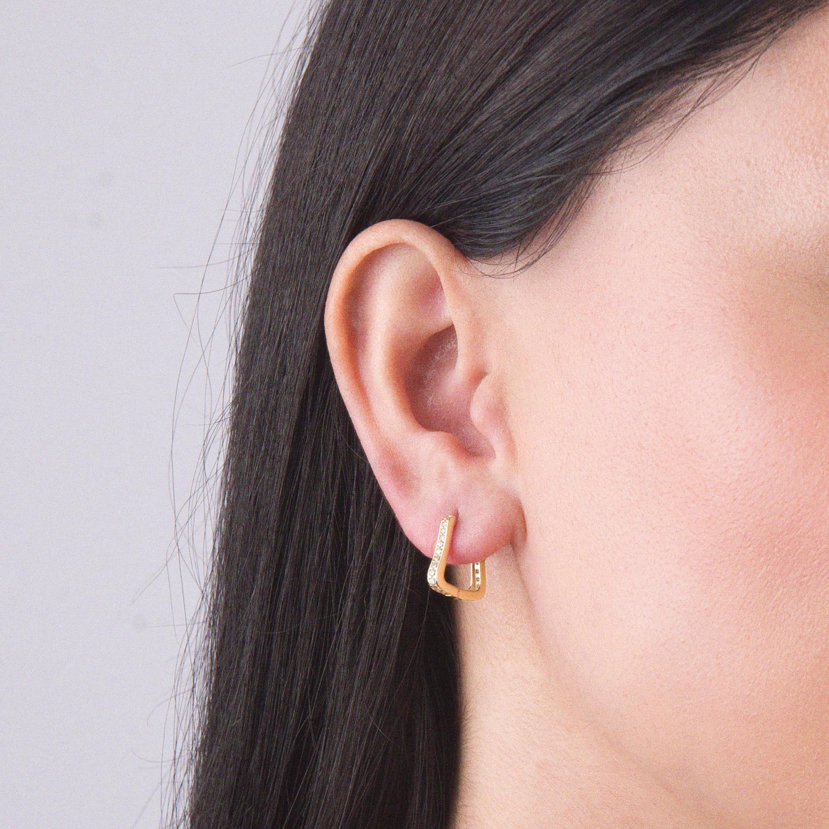 14 Ayar Halka Altın Küpe