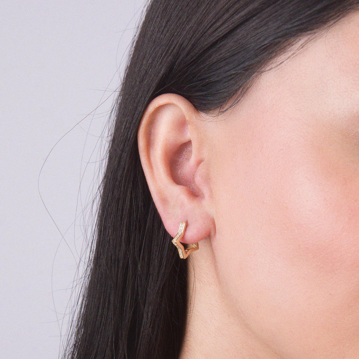 14 Ayar Halka Altın Küpe