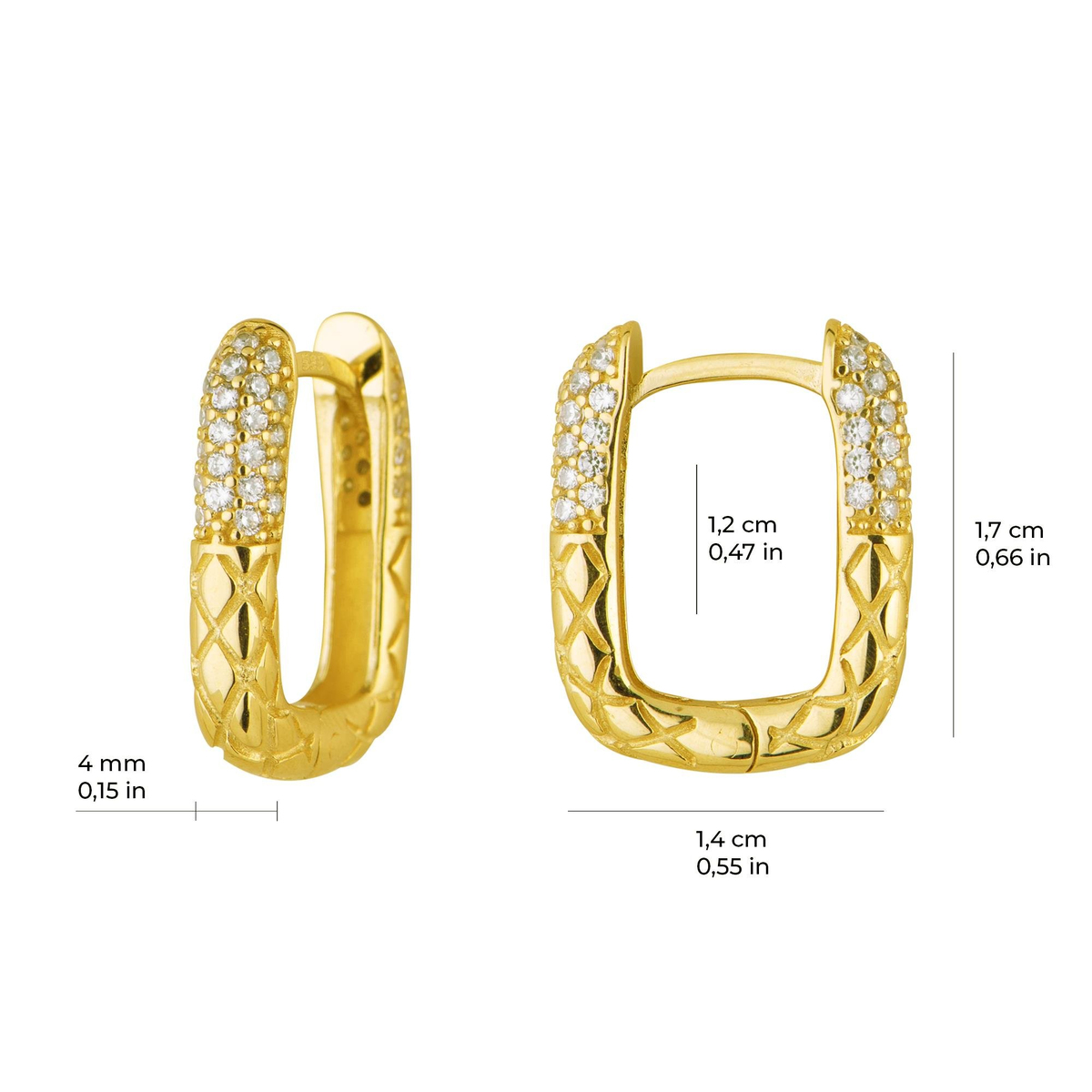 14 Ayar Halka Altın Küpe