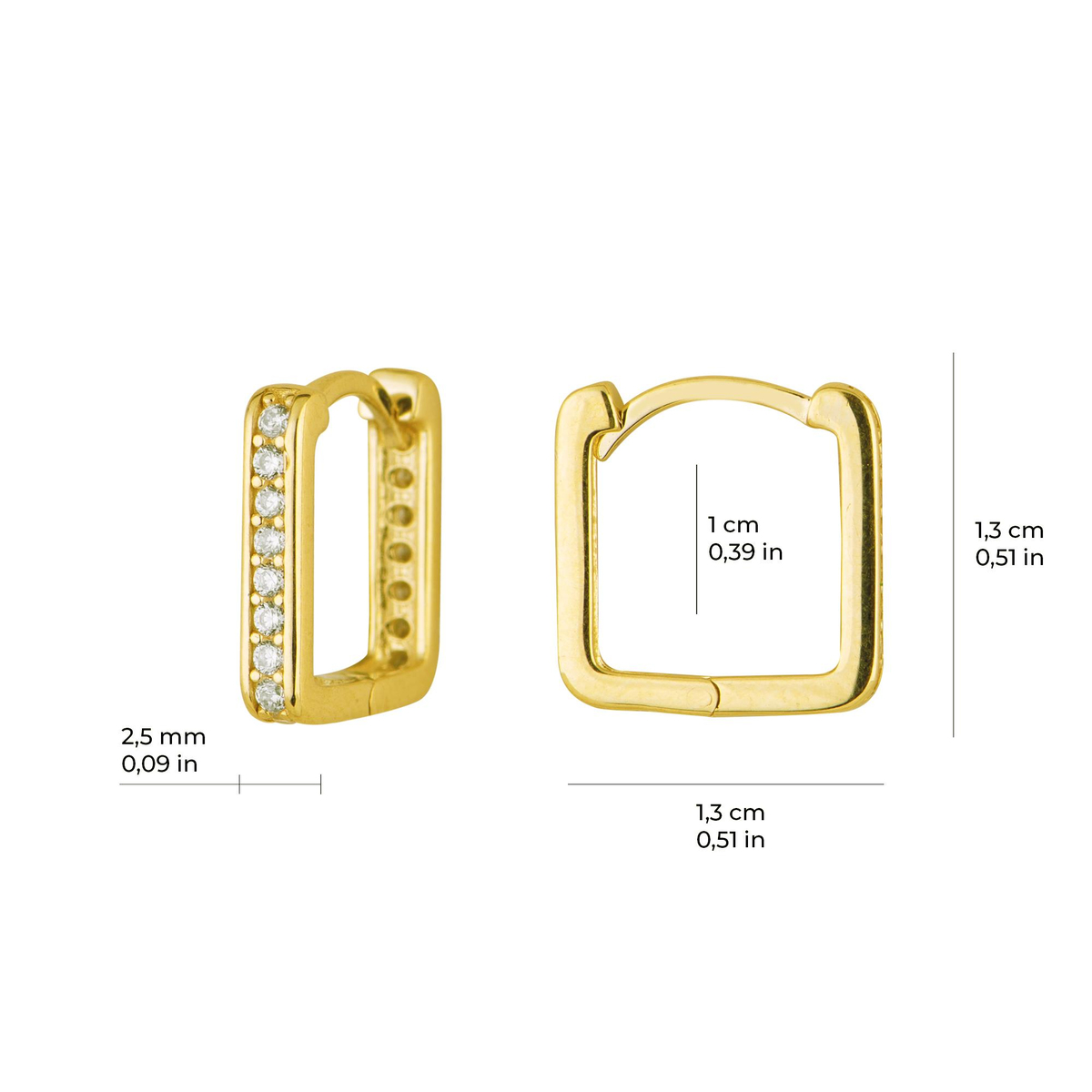 14 Ayar Halka Altın Küpe