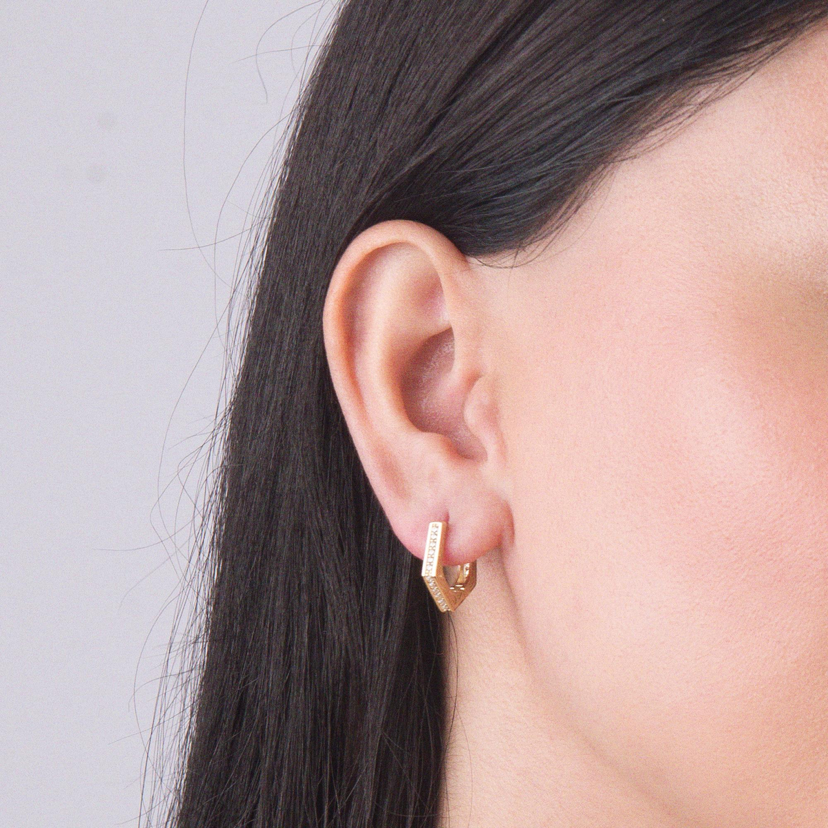 14 Ayar Halka Altın Küpe