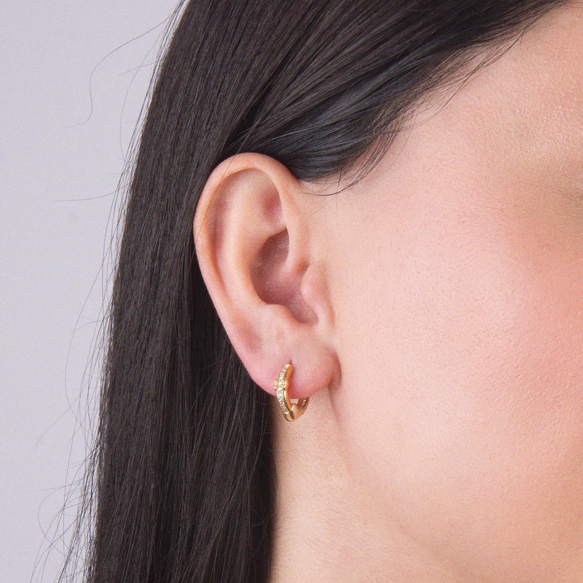 14 Ayar Halka Altın Küpe