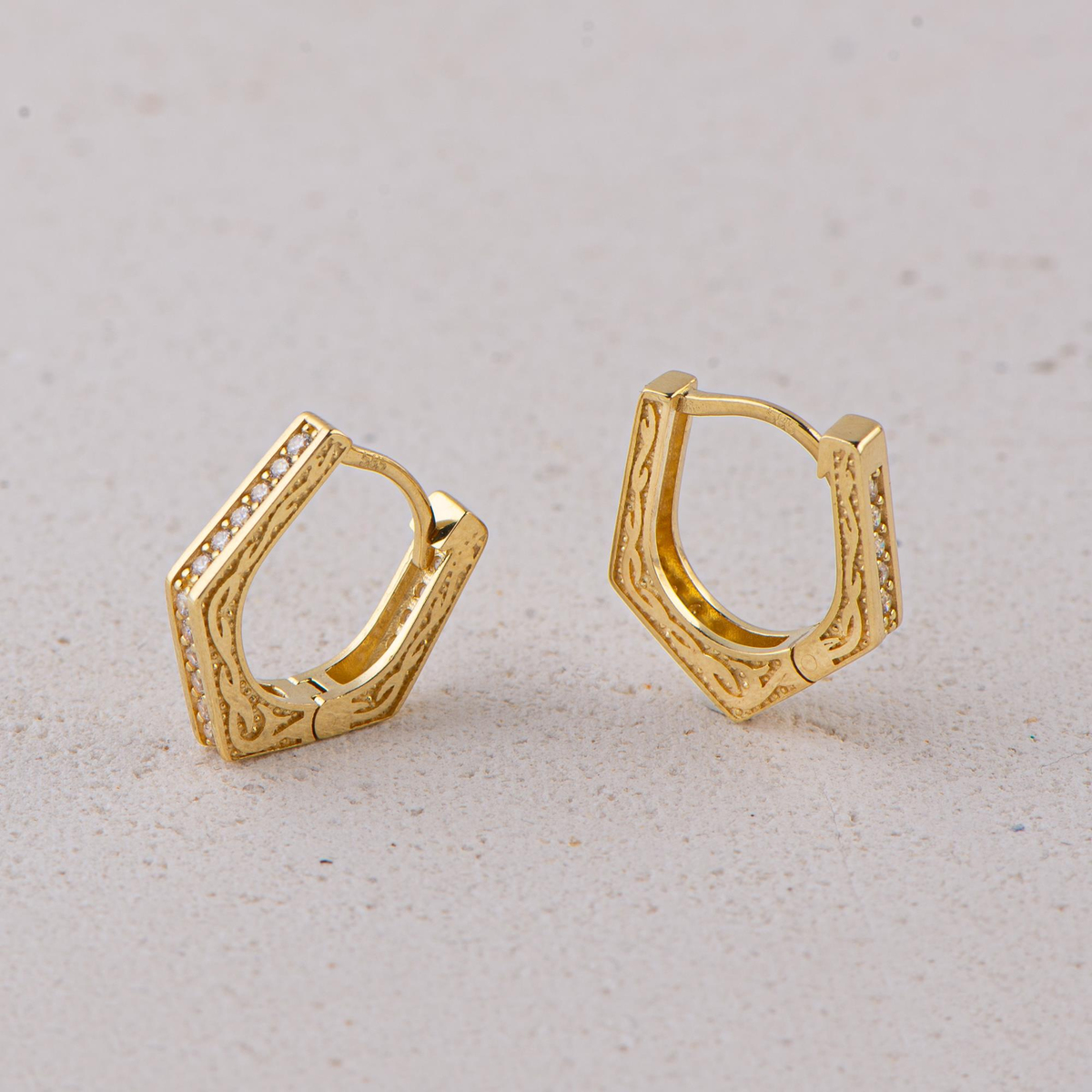 14 Ayar Halka Altın Küpe