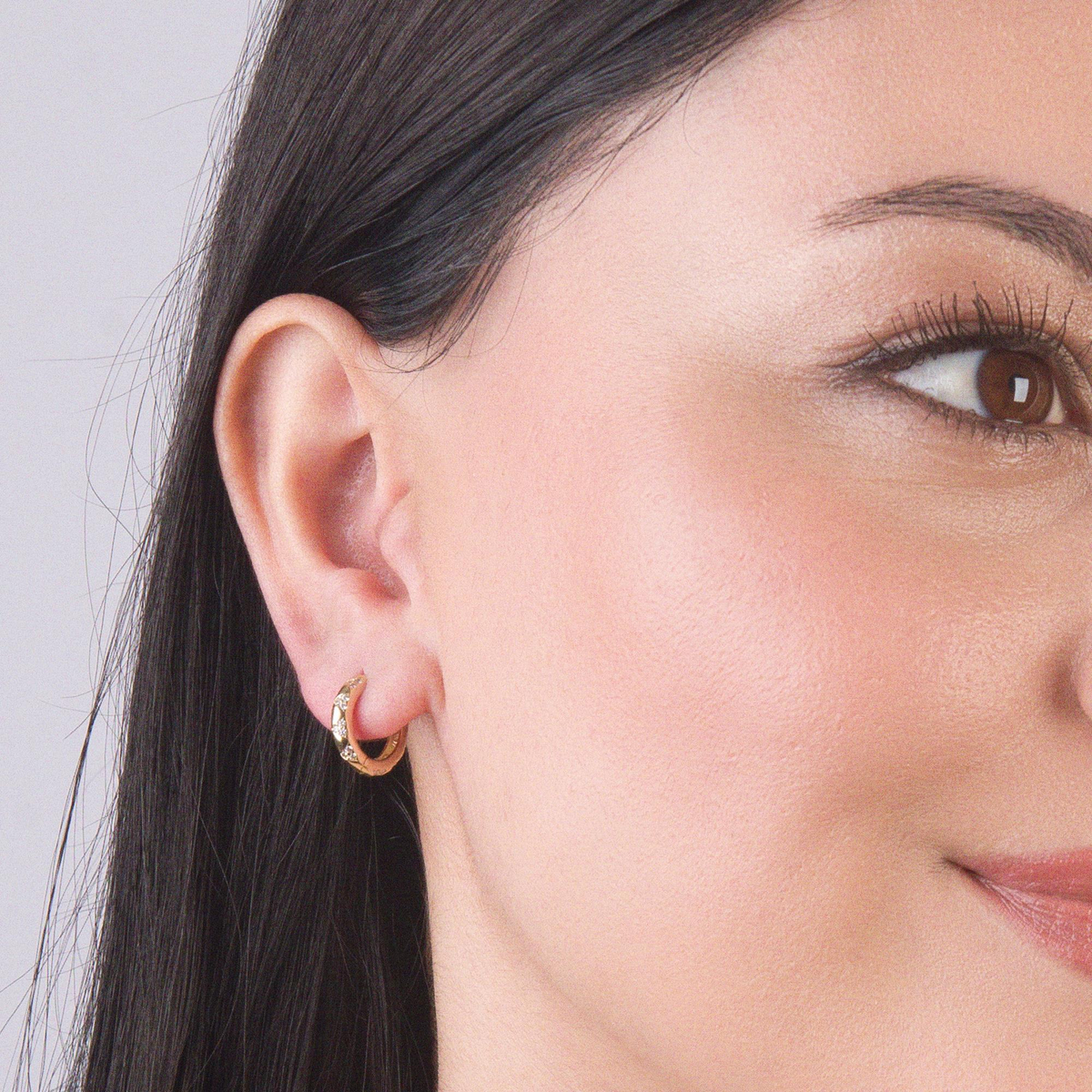 14 Ayar Halka Altın Küpe