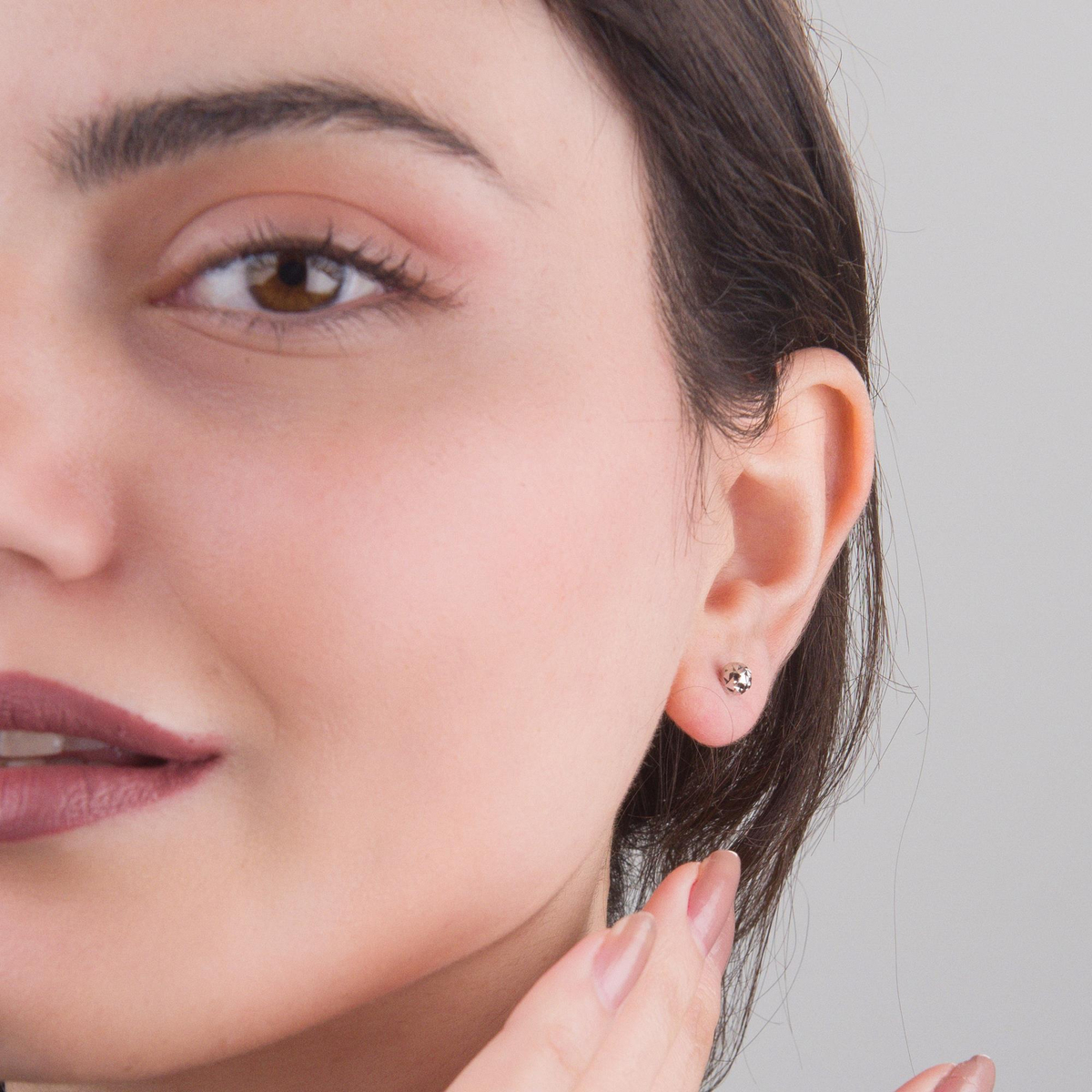 14 Ayar 5 mm Altın Top Küpe