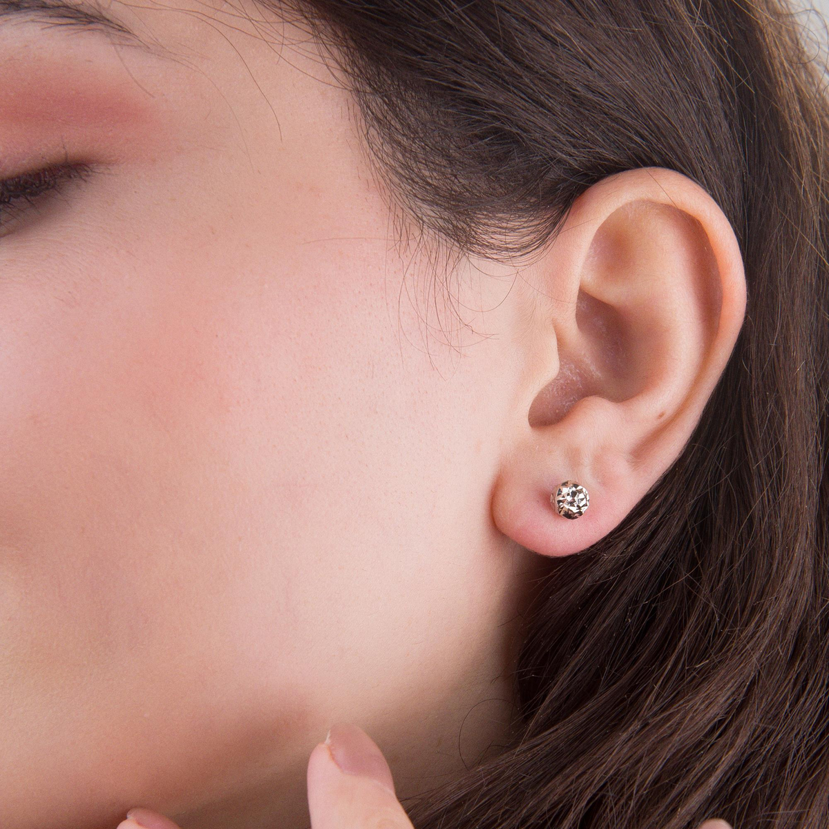 14 Ayar 6 mm Altın Top Küpe