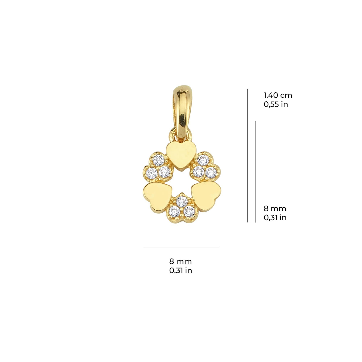 14 Ayar Altın Kolye Ucu