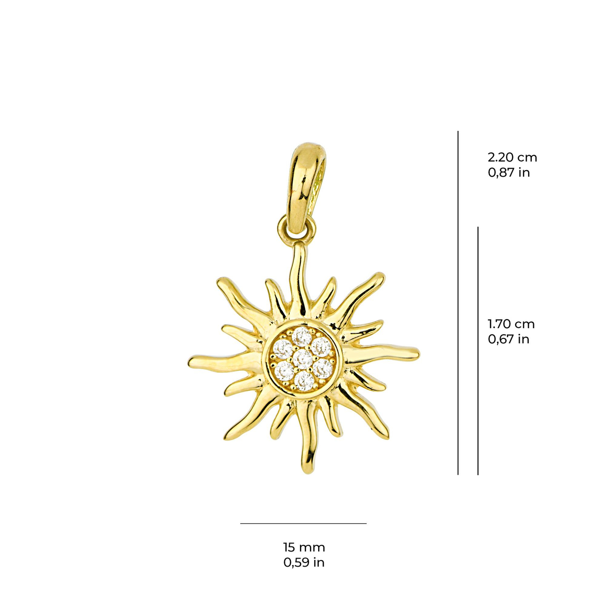 14 Ayar Altın Kolye Ucu