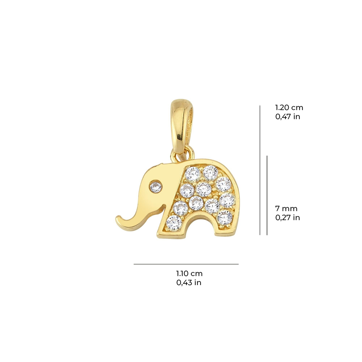 14 Ayar Altın Kolye Ucu