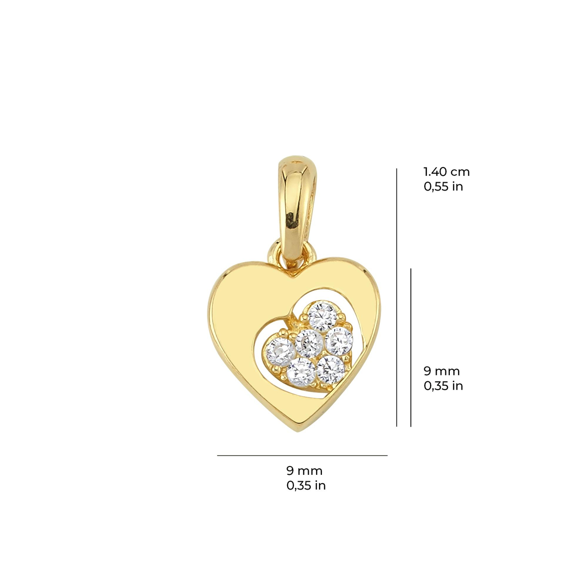 14 Ayar Altın Kolye Ucu