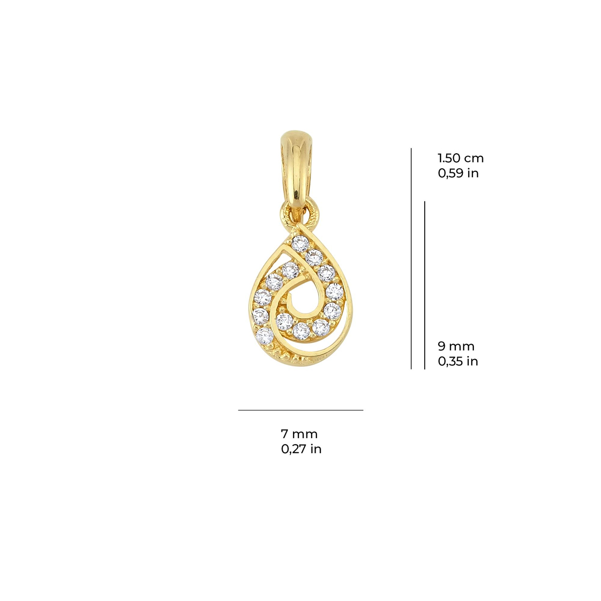 14 Ayar Altın Kolye Ucu