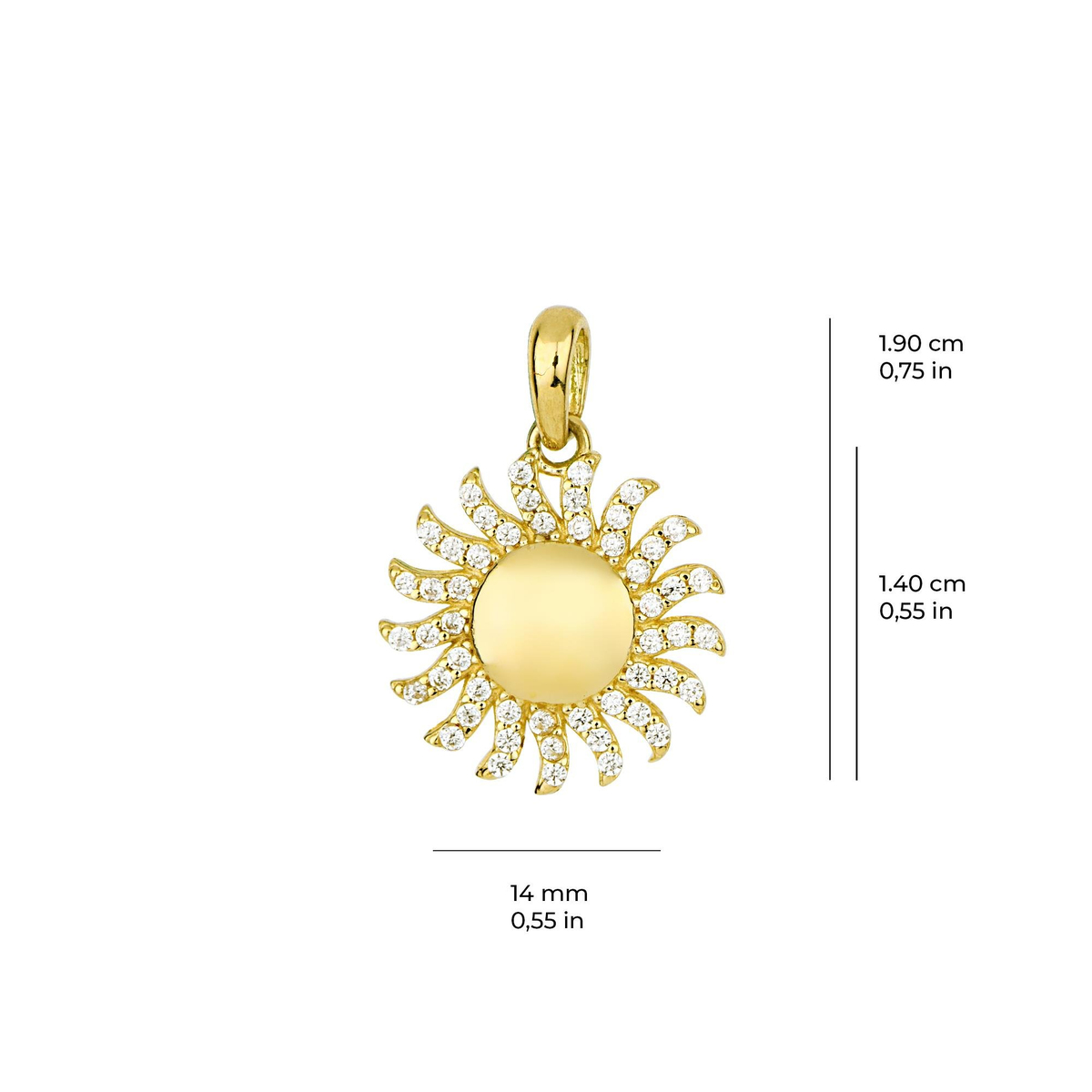 14 Ayar Altın Kolye Ucu