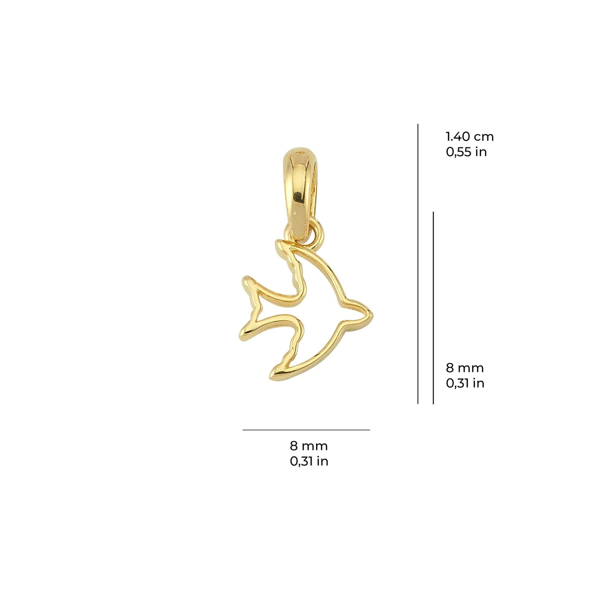 14 Ayar Altın Kolye Ucu