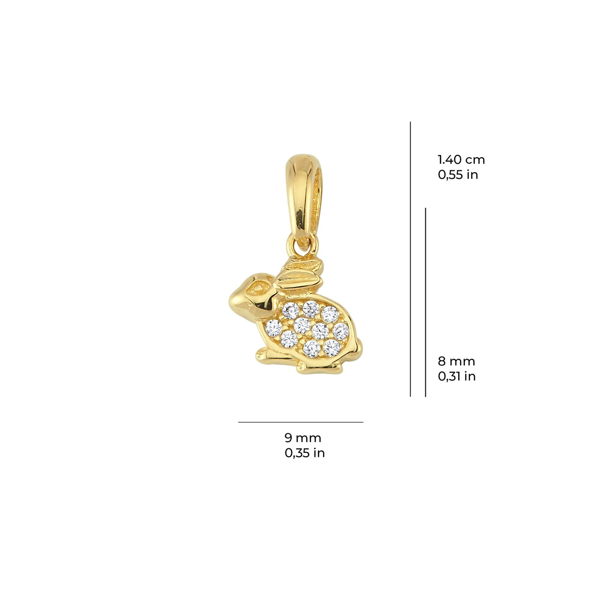 14 Ayar Altın Kolye Ucu