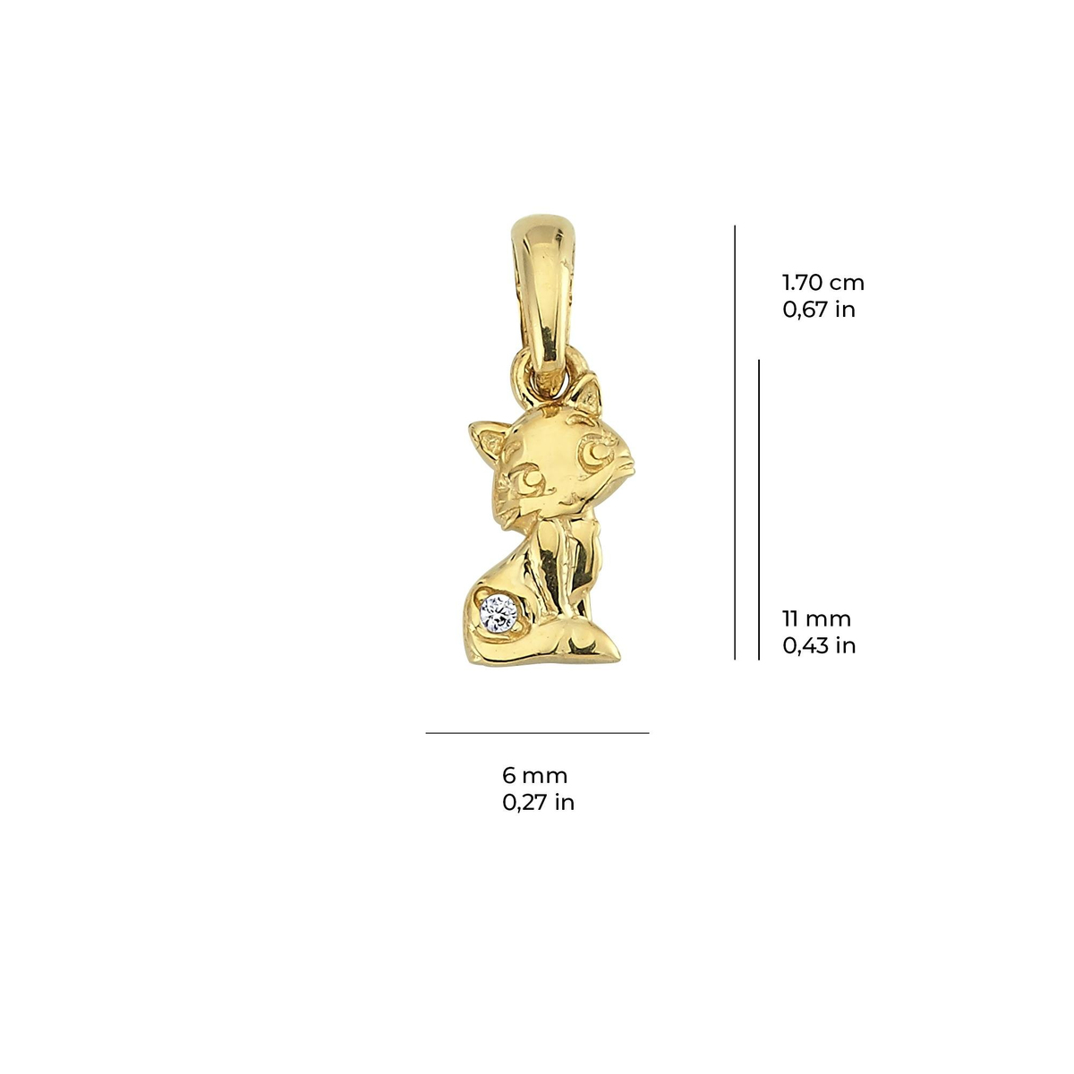 14 Ayar Altın Kolye Ucu