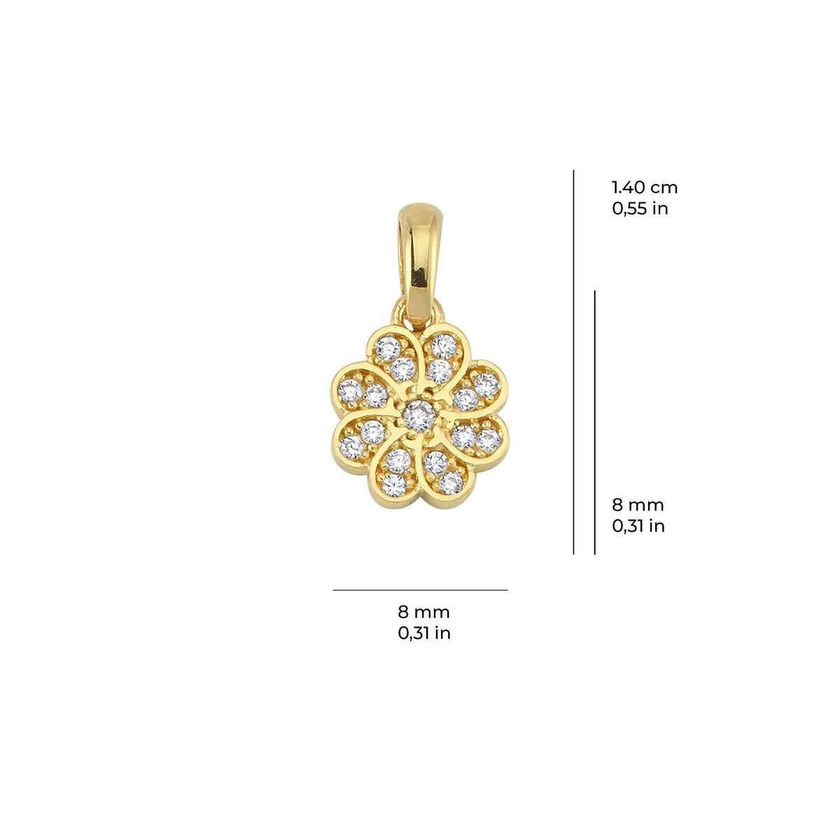 14 Ayar Altın Kolye Ucu