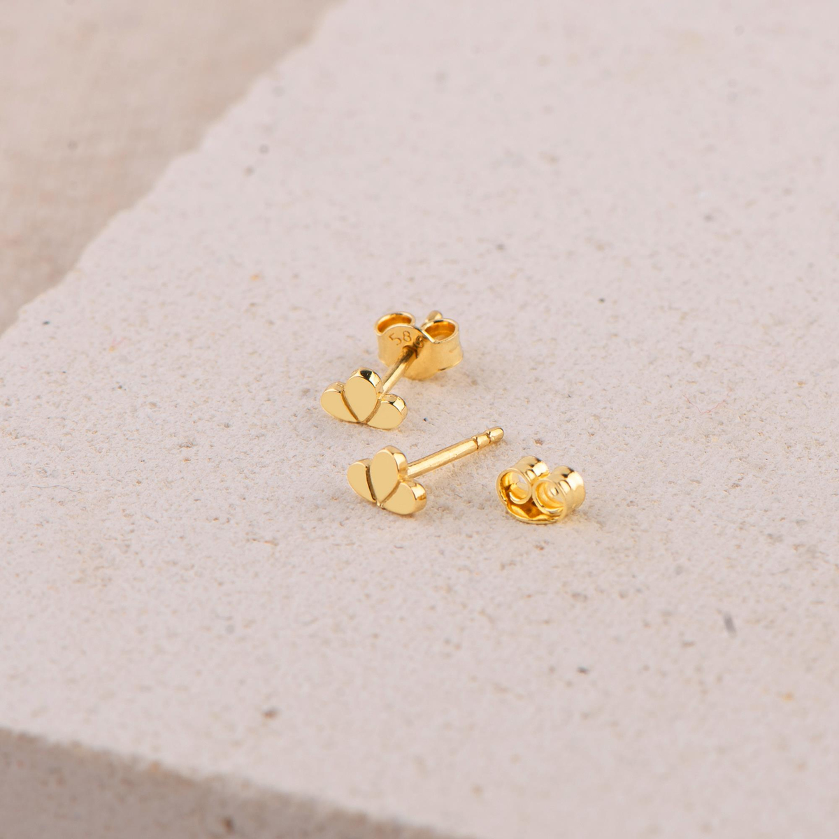 14 Ayar Altın Minik Bulut Küpe