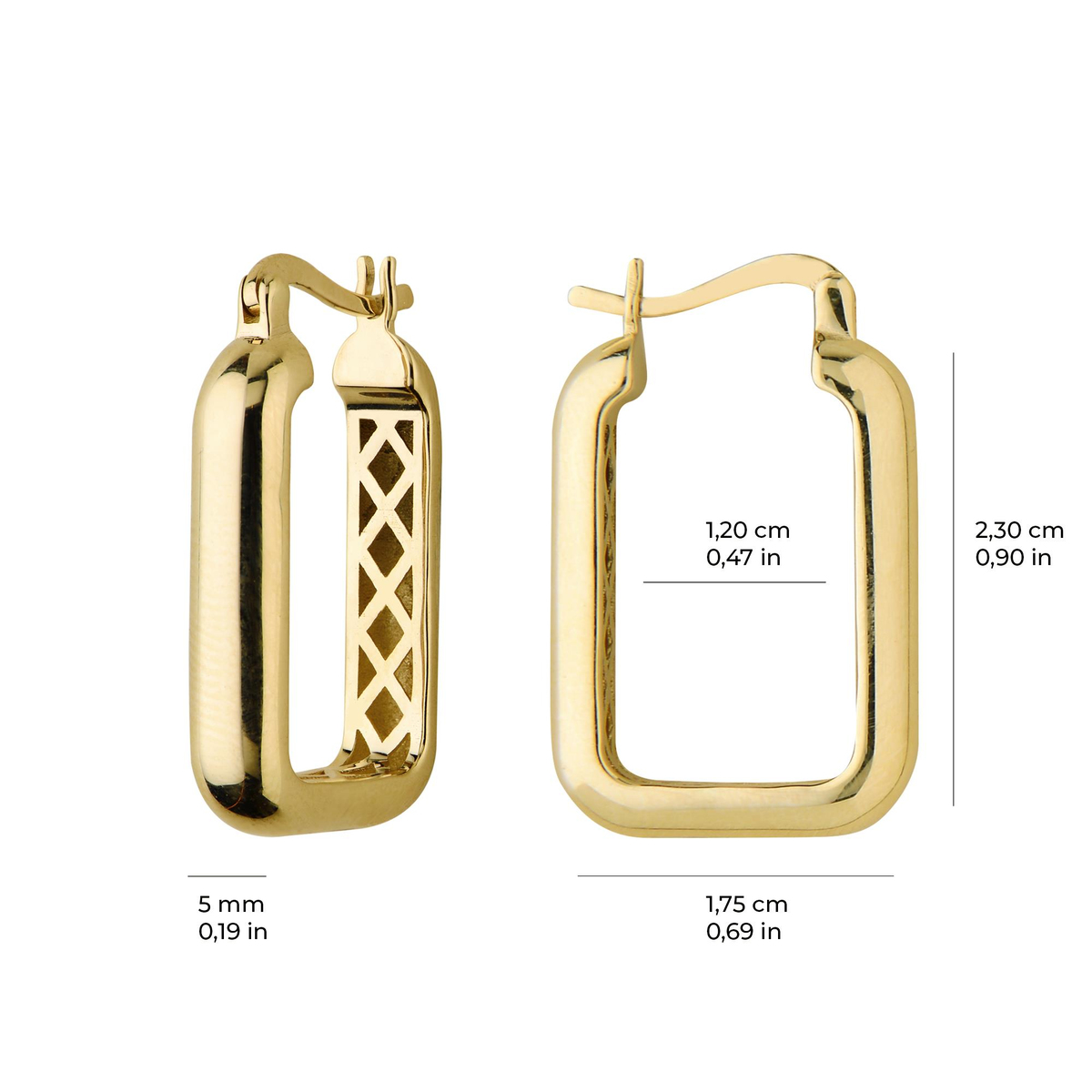 14 AYAR FİZYON ALTIN KÜPE