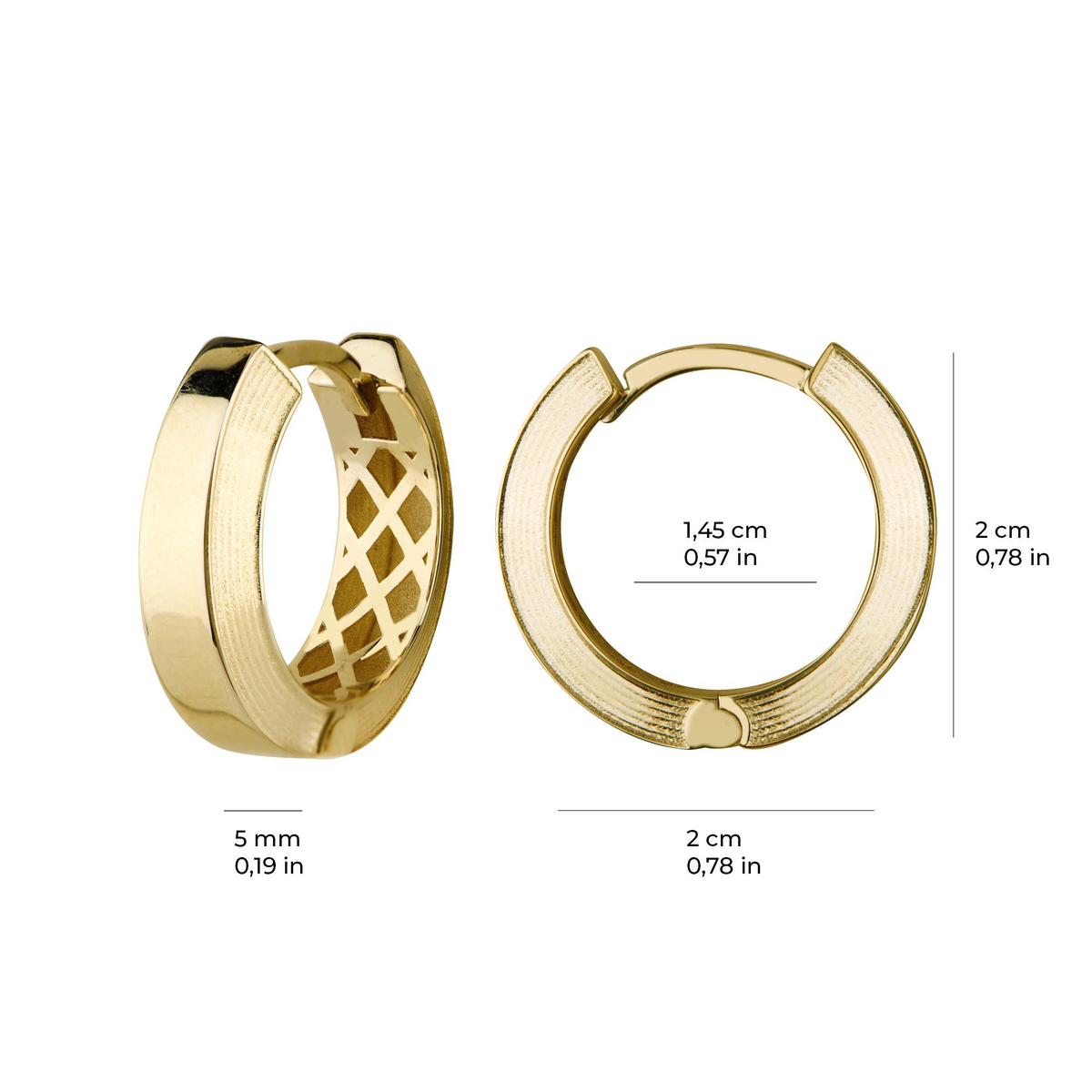 14 AYAR FİZYON ALTIN KÜPE