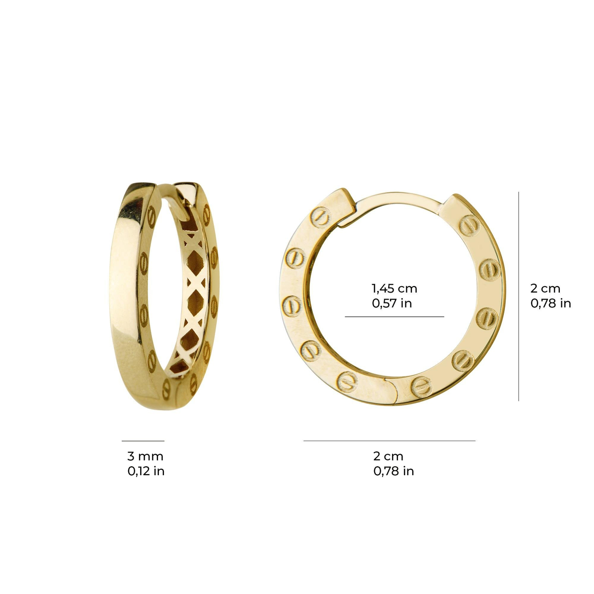 14 AYAR FİZYON ALTIN KÜPE