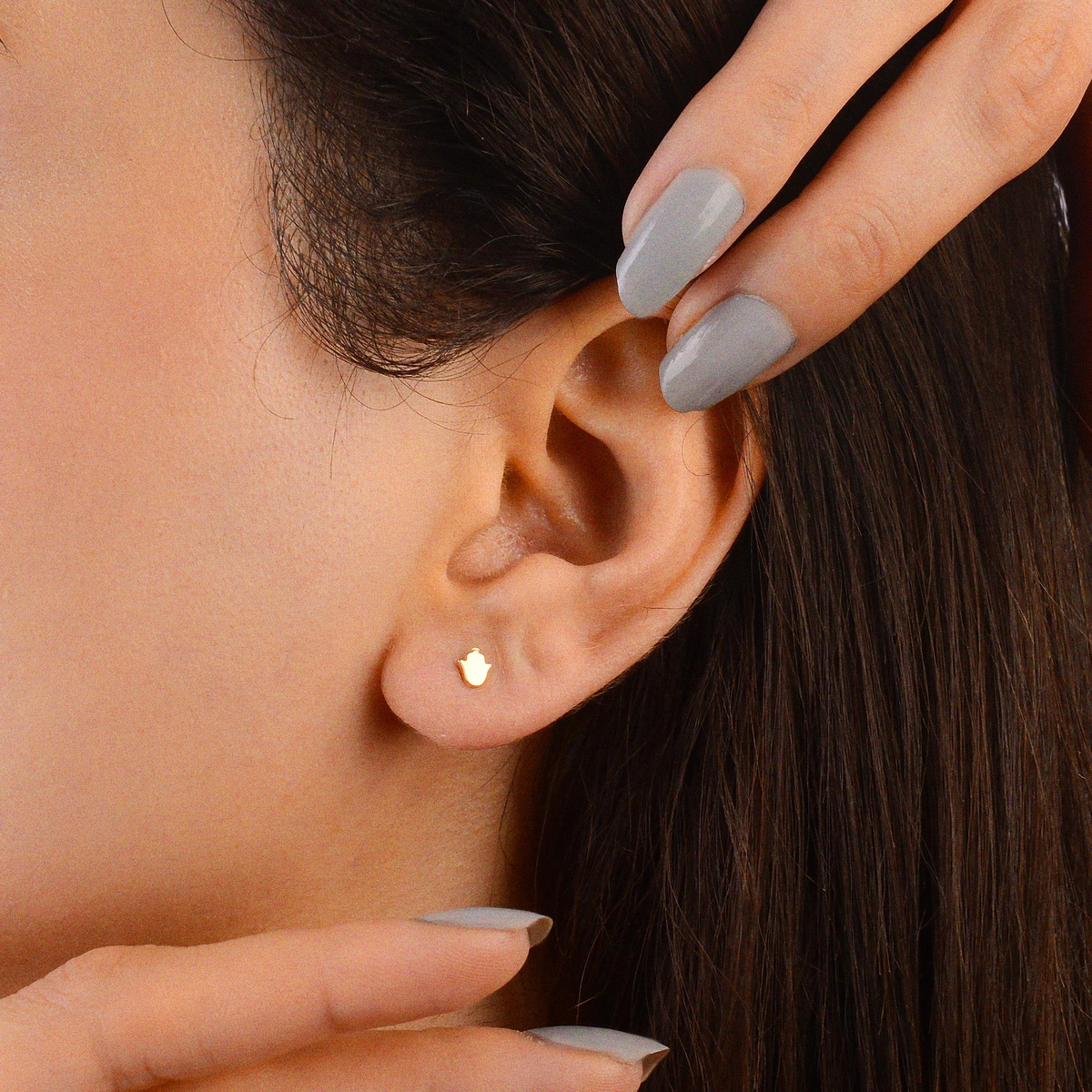 14 Ayar Minik Altın Küpe