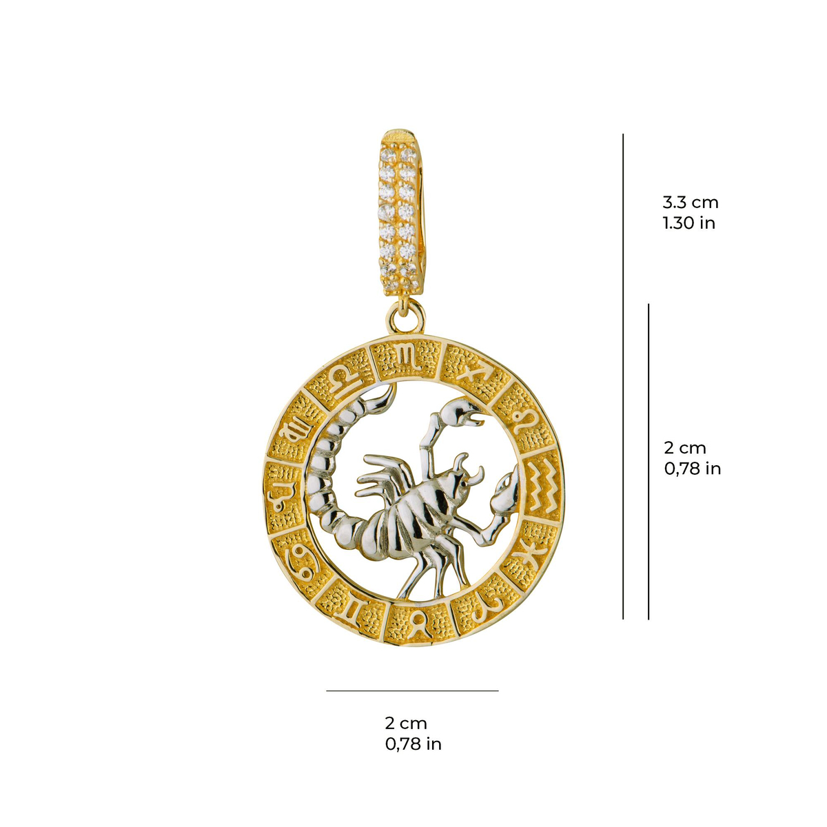 Akrep Burç Altın Charm