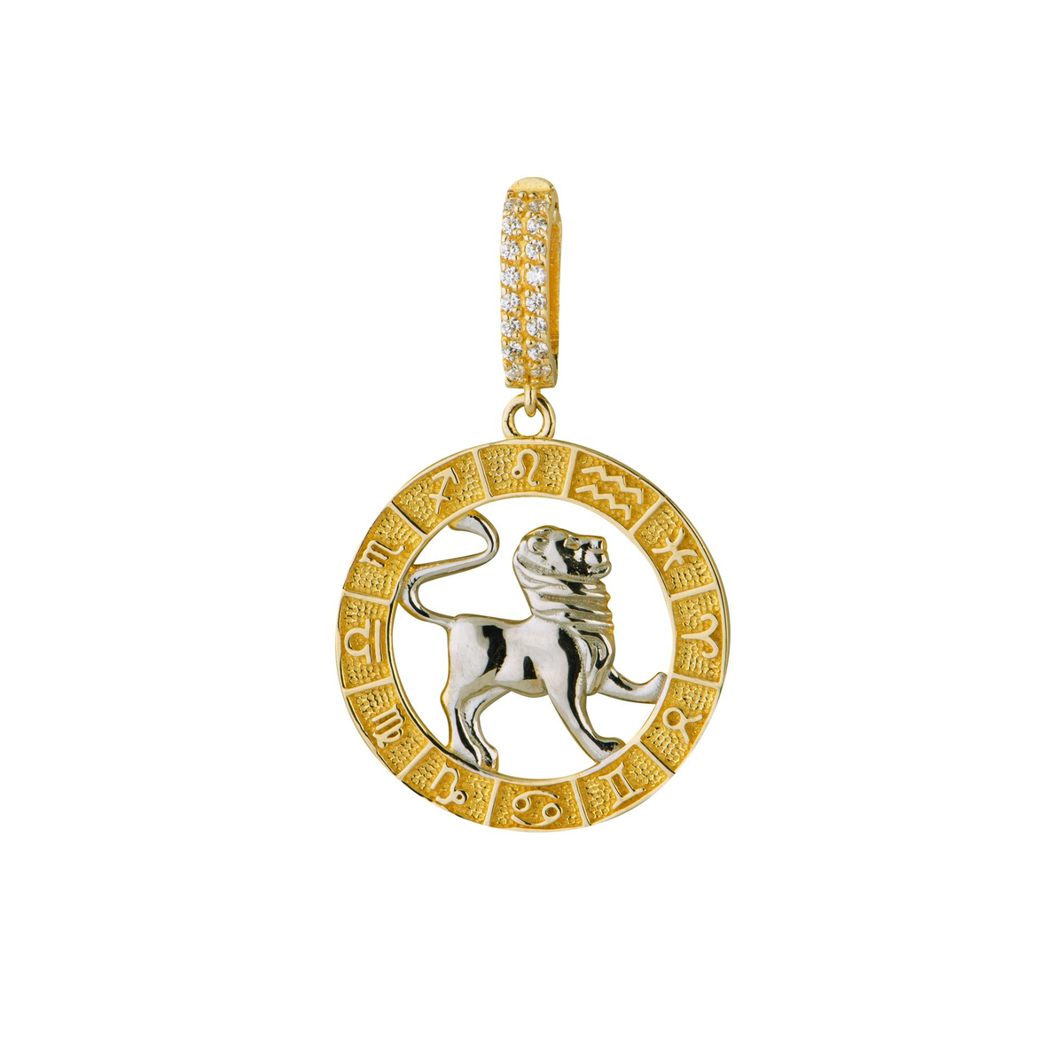 Aslan Burç Altın Charm