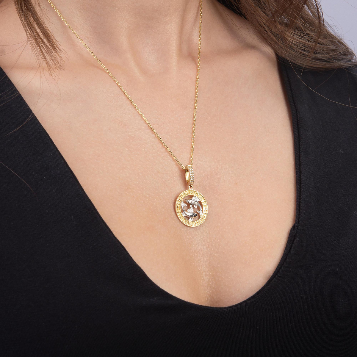 Balık Burç Altın Charm