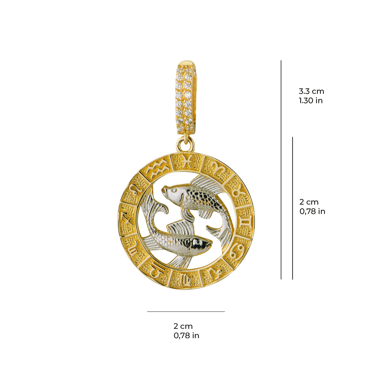Balık Burç Altın Charm
