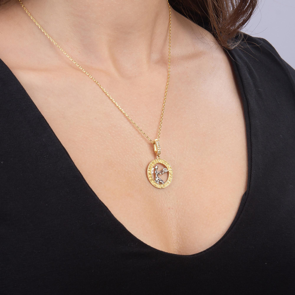 Başak Burç Altın Charm