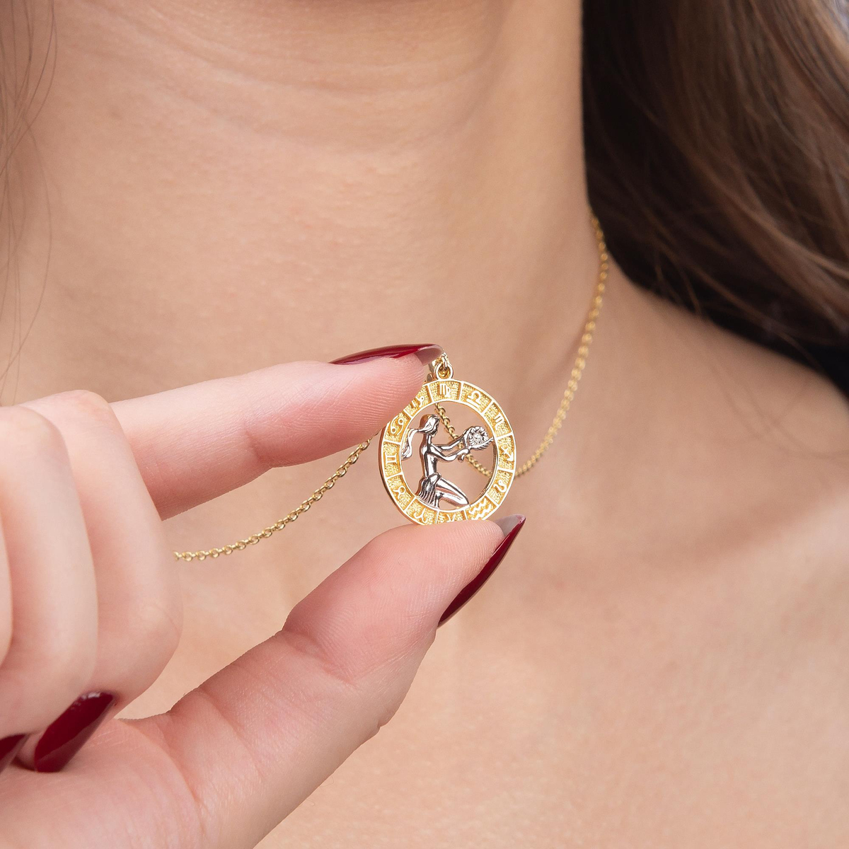 Başak Burç Altın Charm