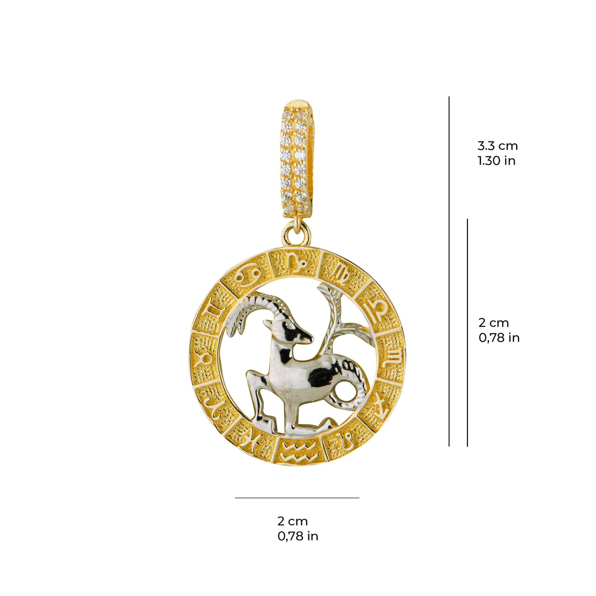 Oğlak Burç Altın Charm