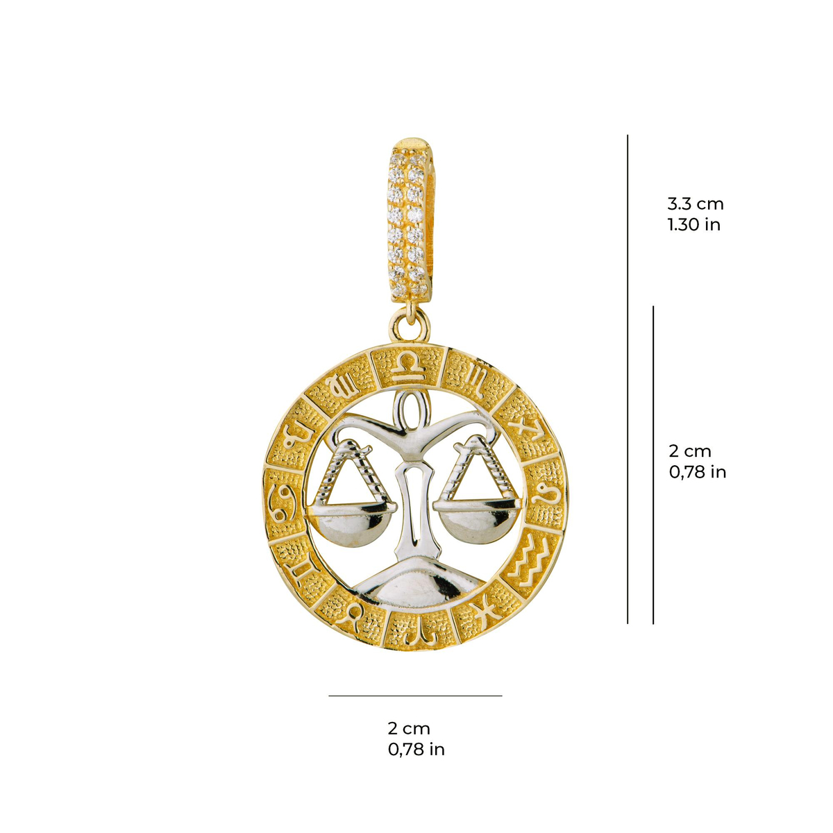 Terazi Burç Altın Charm