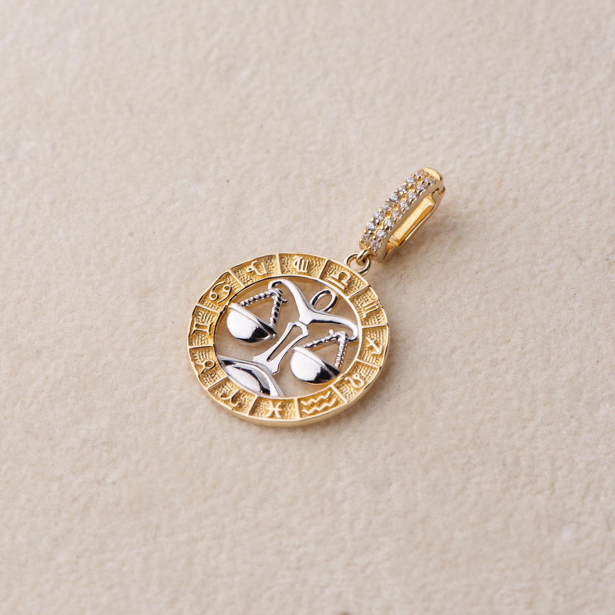 Terazi Burç Altın Charm