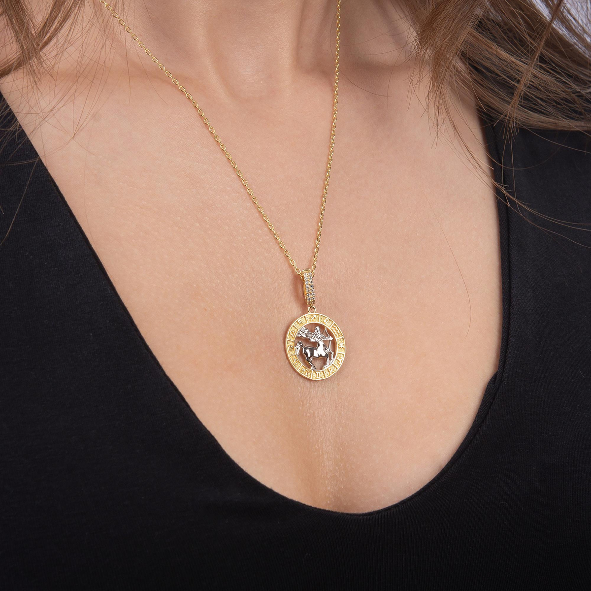 Yay Burç Altın Charm