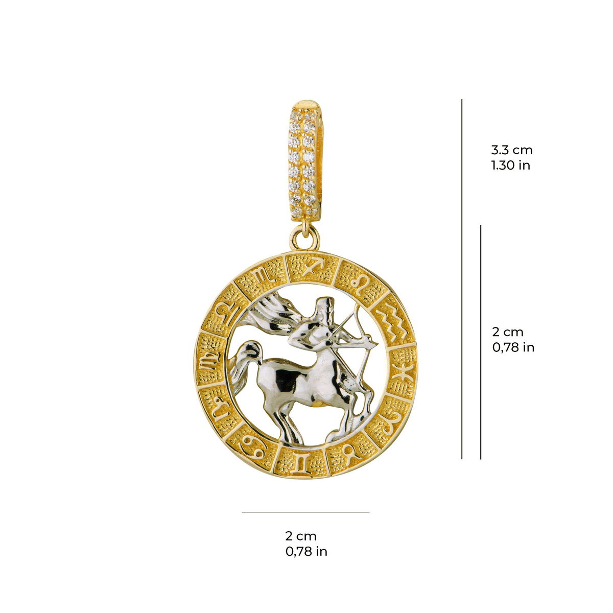 Yay Burç Altın Charm