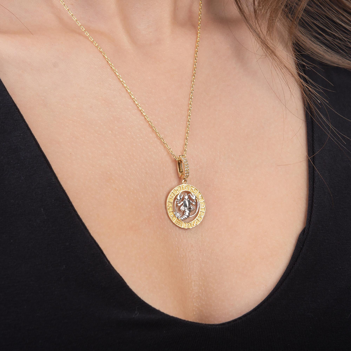 Yengeç Burç Altın Charm