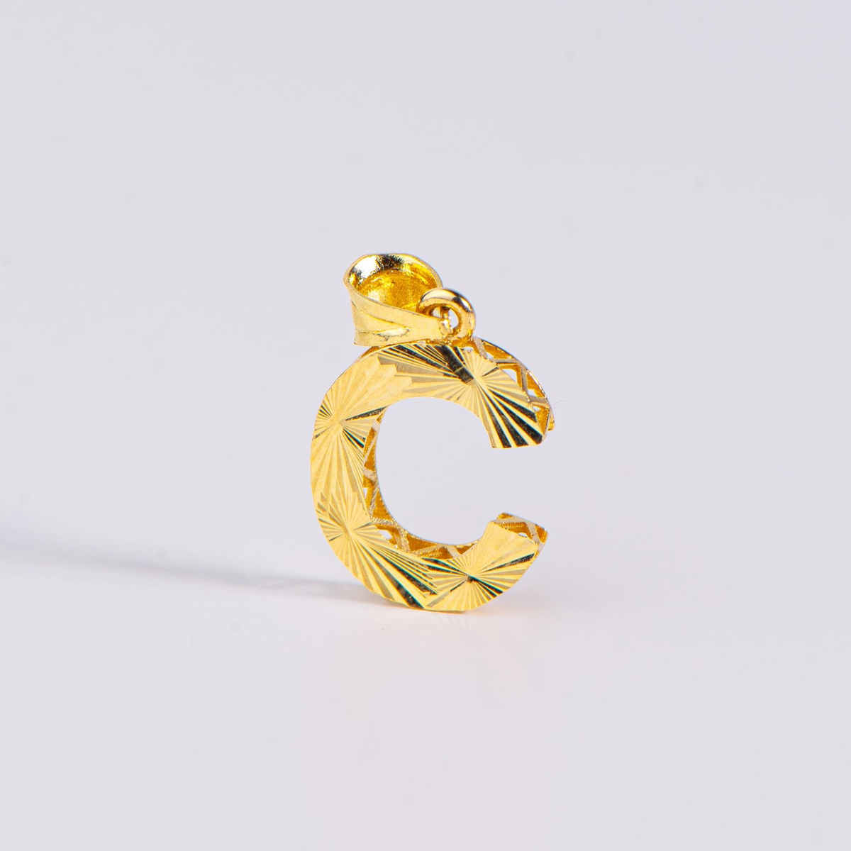 14 Ayar Altın C Harfi Kolye Ucu