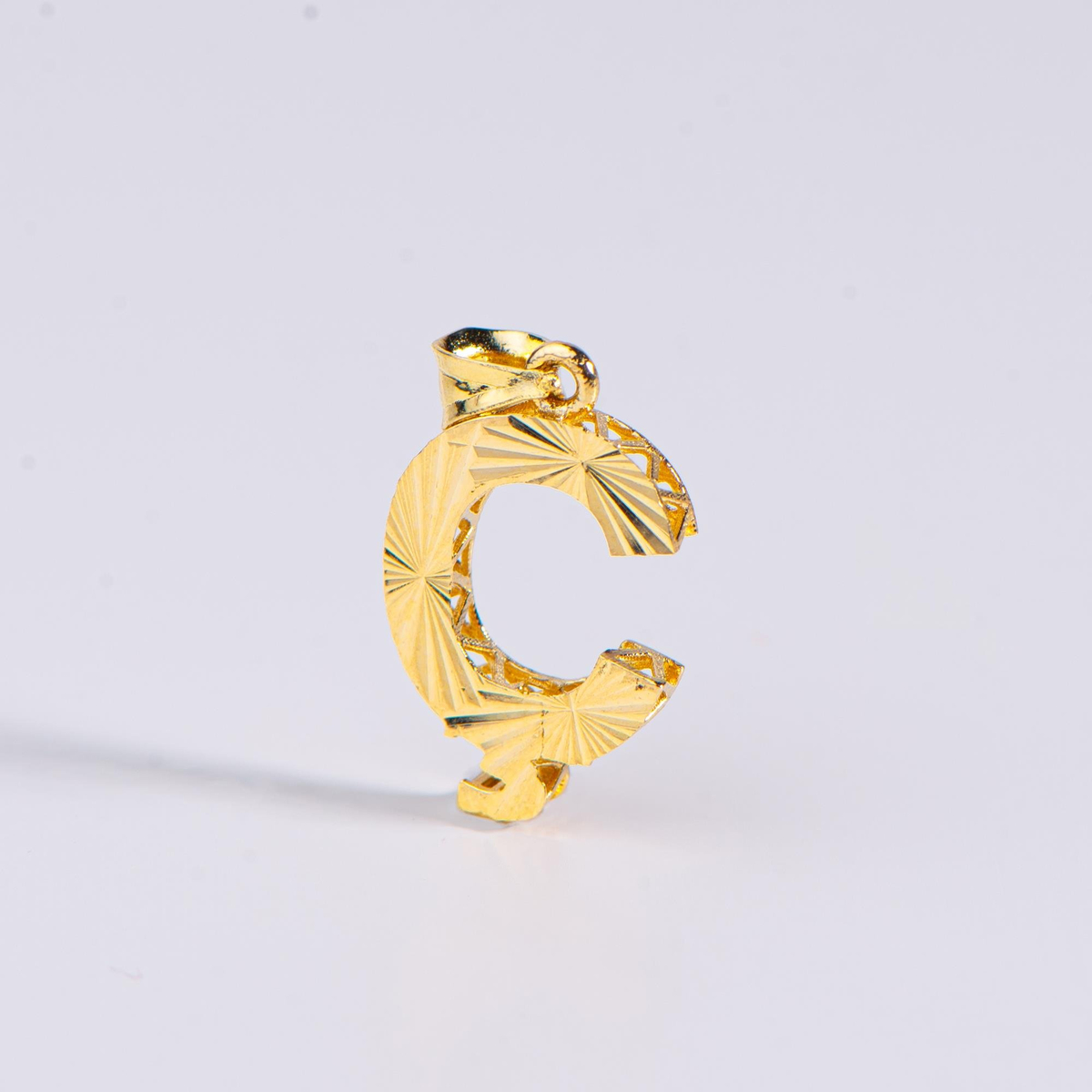 14 Ayar Altın Ç Harfi Kolye Ucu